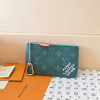 LV Key Pouch S Green PVC Fabric with Leather 275146