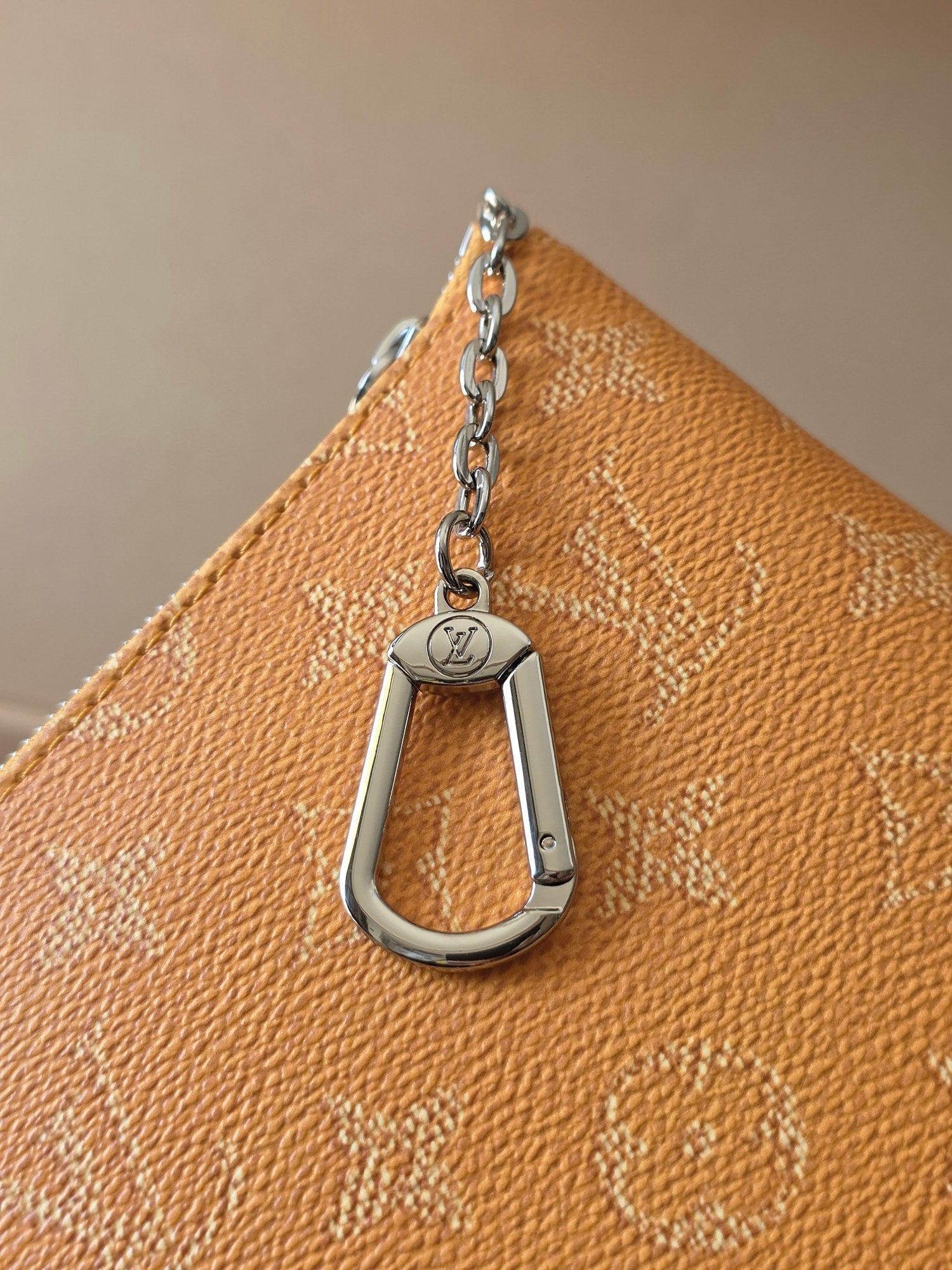 LV Pochette Accessoires Yellow  PVC Fabric with Leather 275164