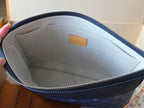 LV Pochette Voyaye Souple Clutch Bag Blue Monogram Eclipse Canvas 275170