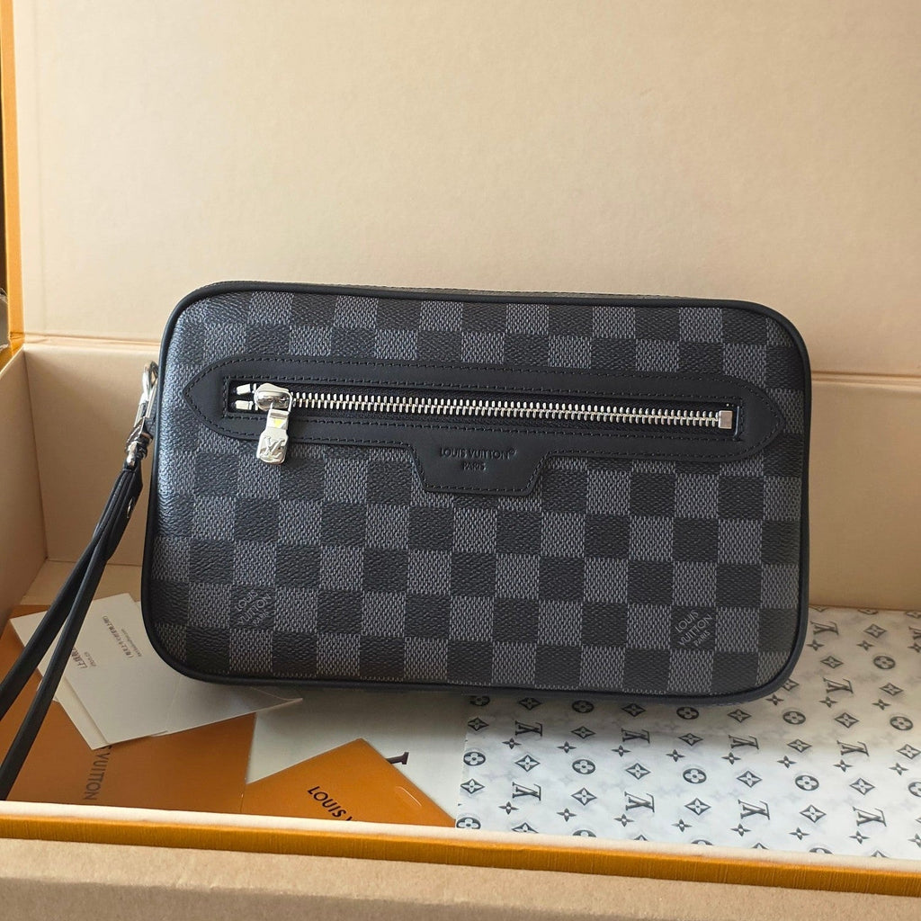 LV Pochette Kasai Clutch Brown PVC Fabric with Cowhide 275280