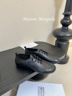 Maison Margiela Split-Toe Black Mary Jane Flat in Sheepskin 580461