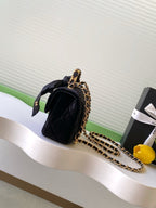 Chanel 25K Series Velvet Bow CF Handle Bag 20 Black 275900