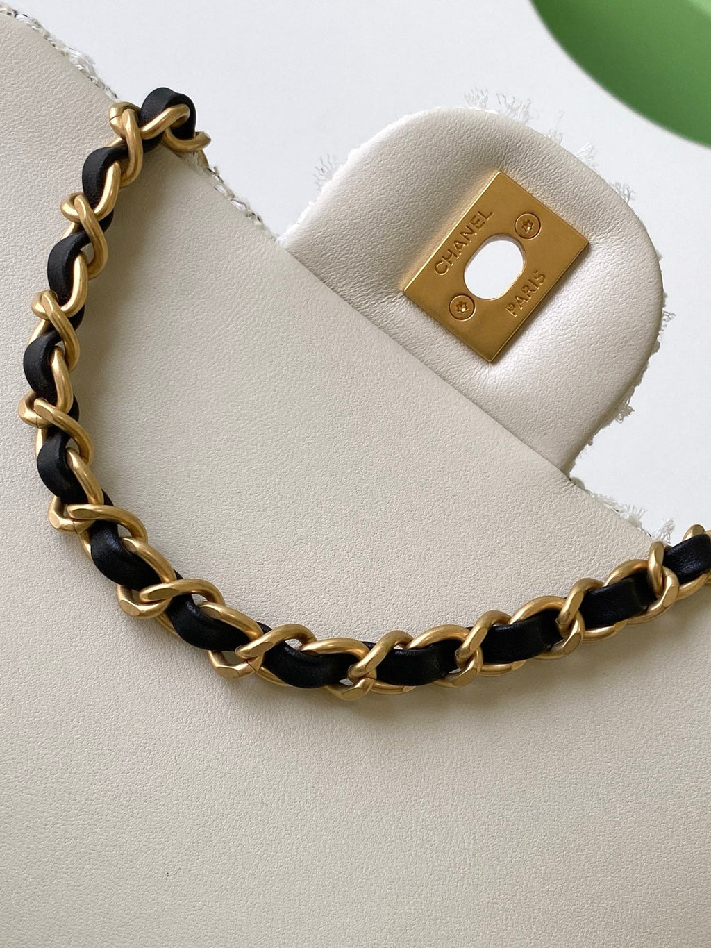 Chanel 25K Series Velvet Bow CF Handle Bag 20 White 275898