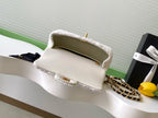 Chanel 25K Series Velvet Bow CF Handle Bag 20 White 275898