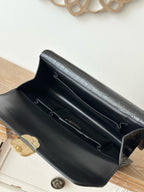 Chanel Vintage Crocodile-embossed Black Clutch Bag Cowhide 275840