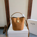 Celine New Small Brown Bucket Bag in Suede 276314