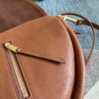Celine Half Moon Brown Bag In Lambskin 276269