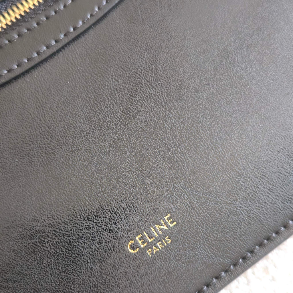 Celine 26 New Smiley Face Black Bag in Cowhide 276207