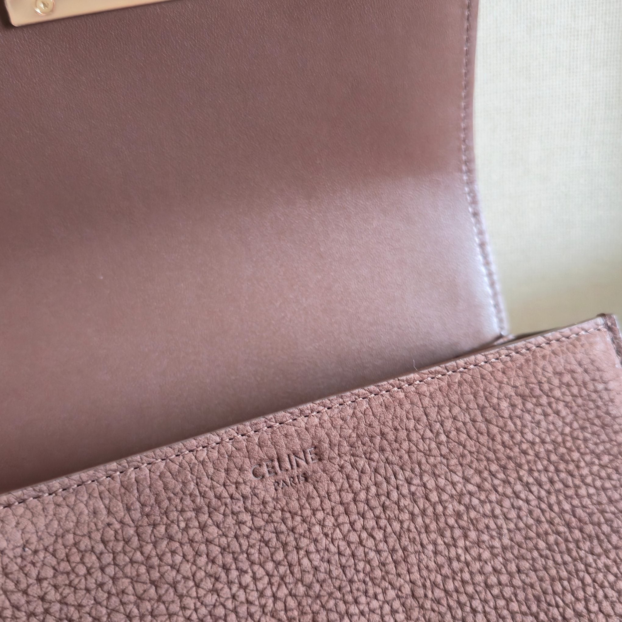 Celine TEEN TRIOMPHE Dark Brown Calfskin Handbag 276185