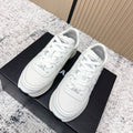 Chanel 26SS New Casual White Sneakers in Cowhide with Mesh Cloth 591414
