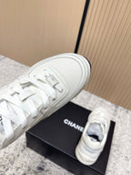 Chanel 26SS New Casual White Sneakers in Cowhide with Mesh Cloth 591414