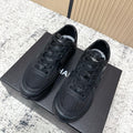 Chanel 26SS New Casual Black Sneakers in Cowhide with Mesh Cloth 591413