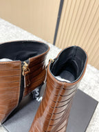 CHANEL Fall/Winter Chelsea Brown Short Boots in Cowhide 591405