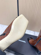 CHANEL Fall/Winter Chelsea Brown High Boots in Cowhide 591403