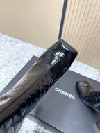 CHANEL Fall/Winter Chelsea Black High Boots in Cowhide 591402