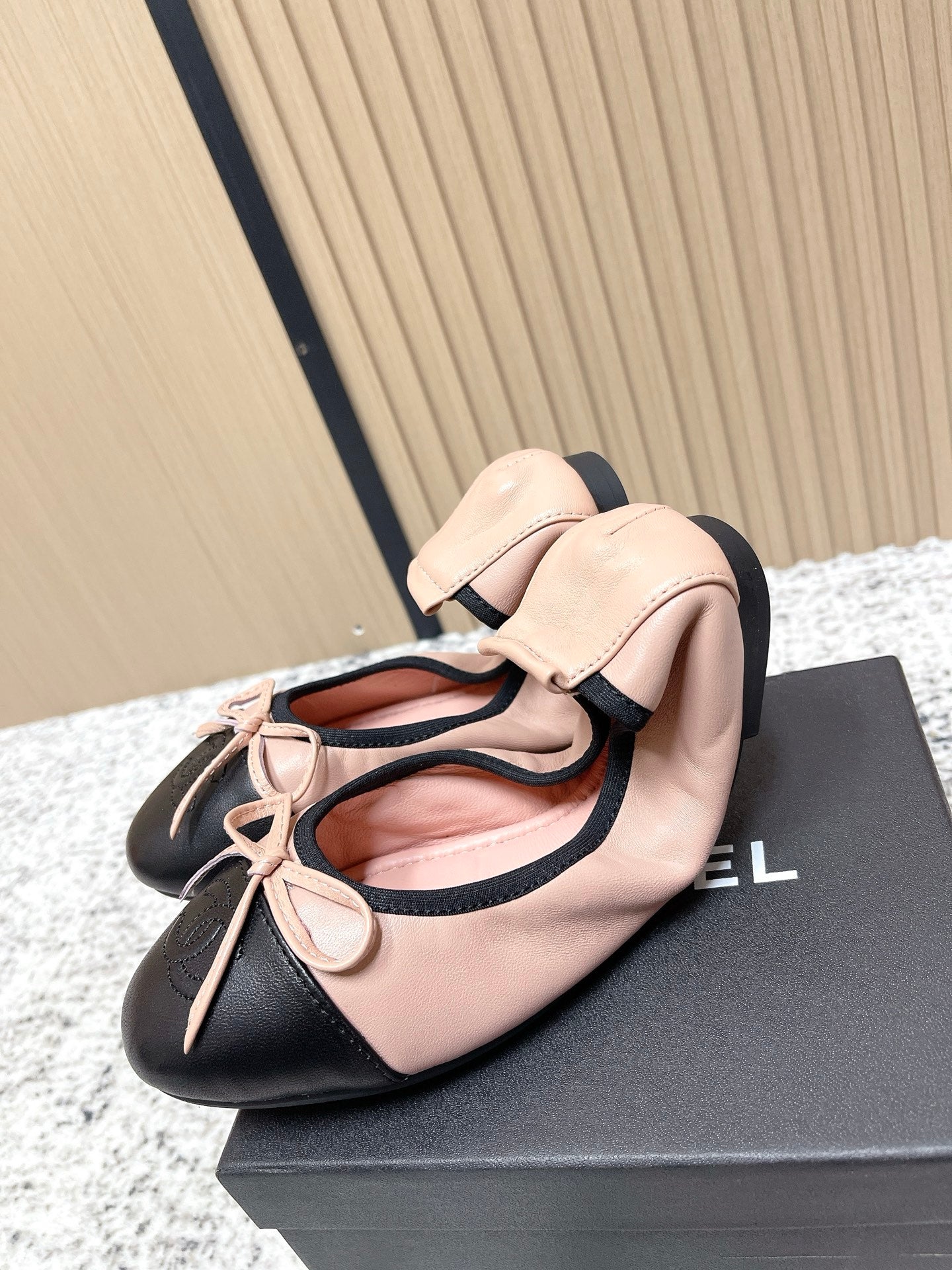 Chanel 26SS Ballet Flats Shoes Pink in Lambskin 591392