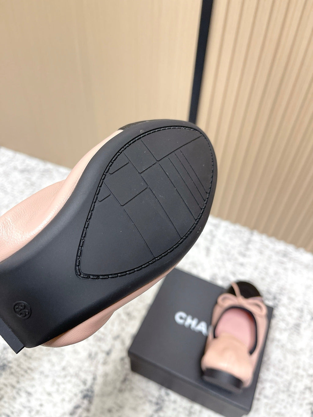 Chanel 26SS Ballet Flats Shoes Pink in Lambskin 591392