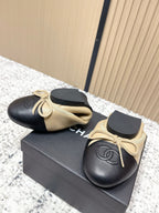 Chanel 26SS Ballet Flats Shoes Beige in Lambskin 591391