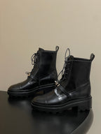 HM Kelly Buckle Classic Ankle Boots Black in Cowhide 594334