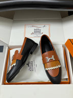 HM Royal Loafers Black Orange in Calfskin 594332