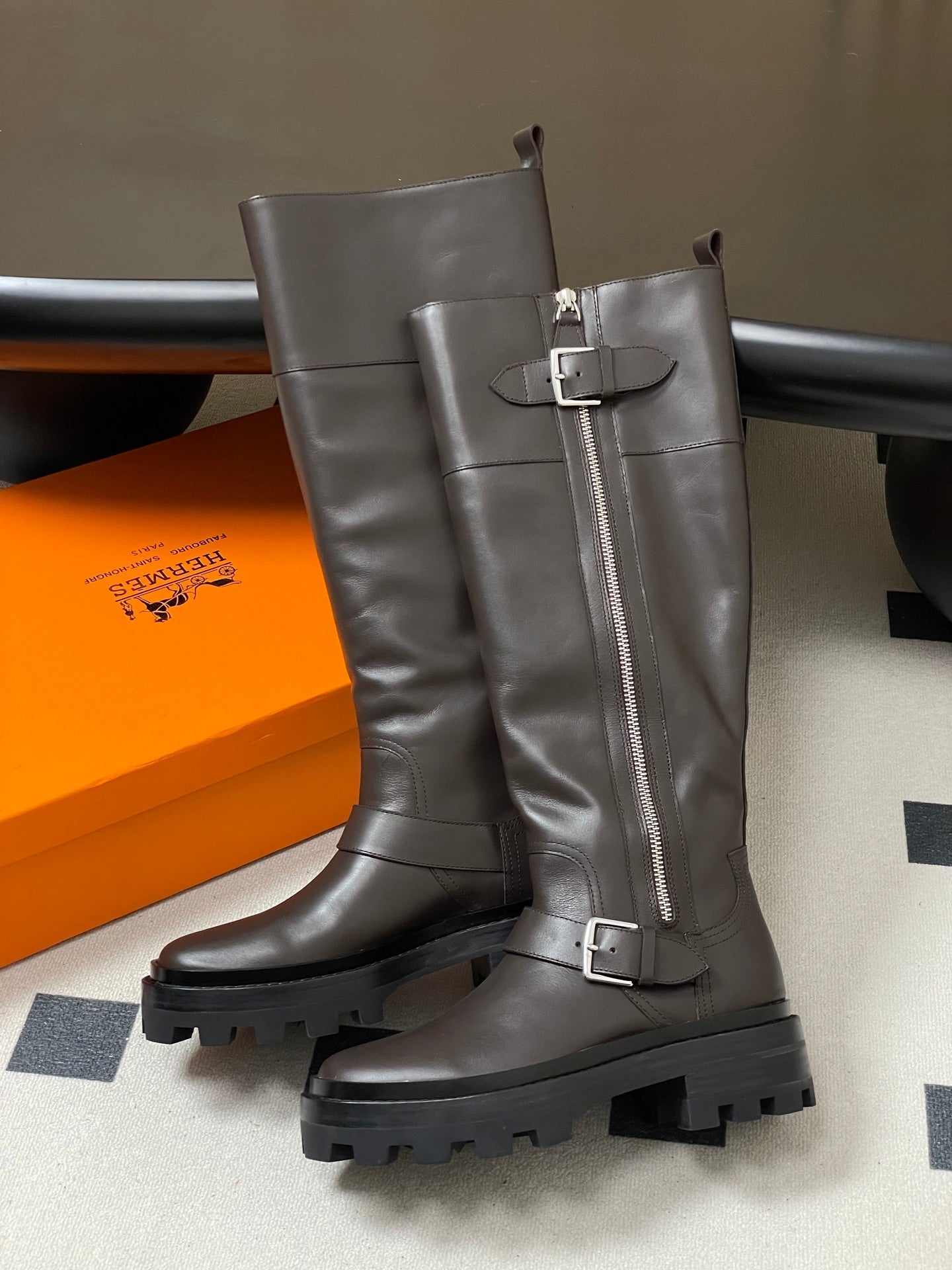 HM JAIME BOOT IN DARK BROWN CALFSKIN