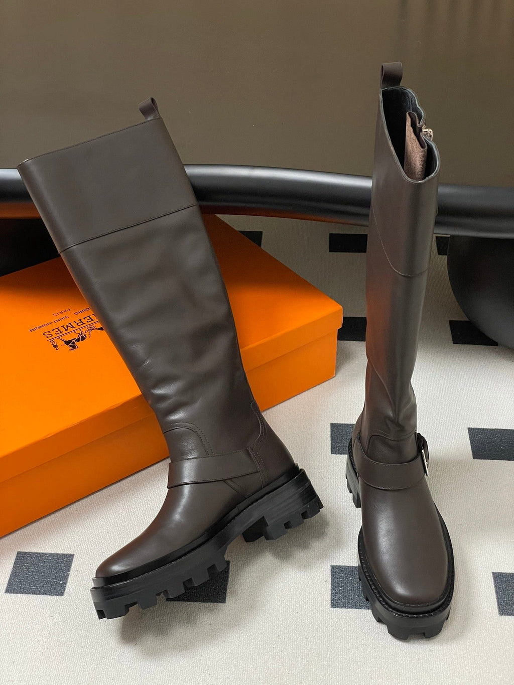 HM JAIME BOOT IN DARK BROWN CALFSKIN