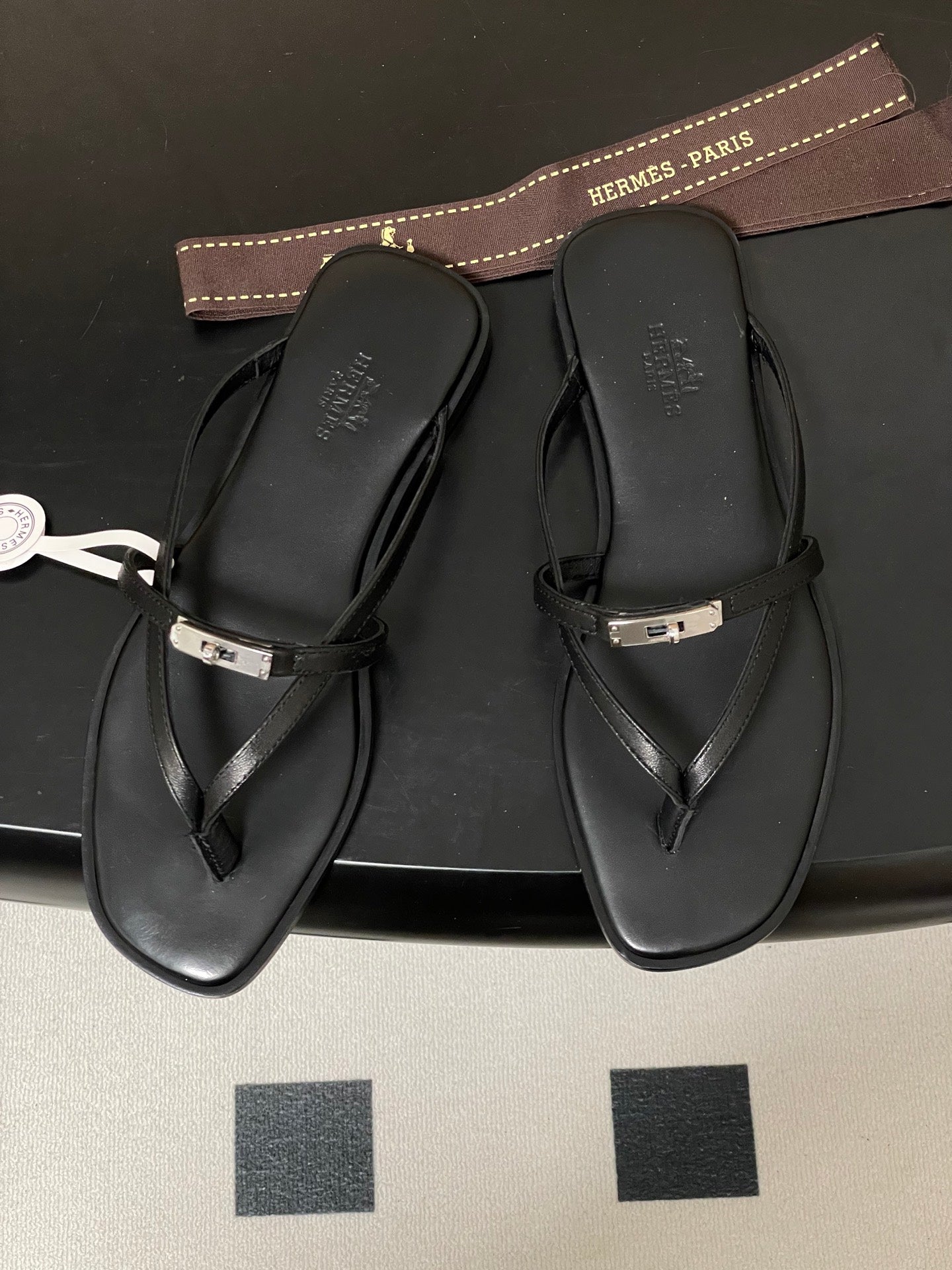 HM Miss Sandal Black in Calfskin 593826