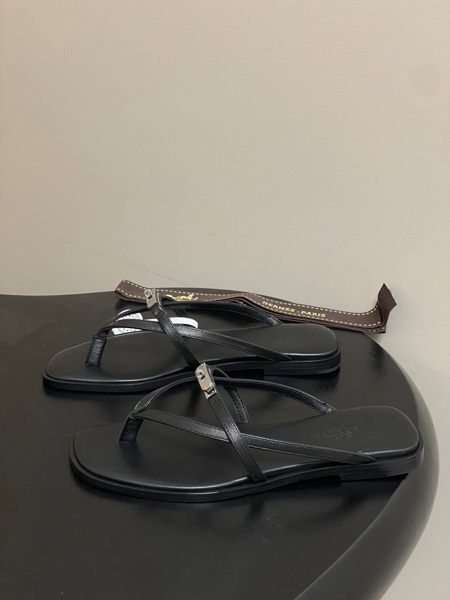 HM Miss Sandal Black in Calfskin 593826