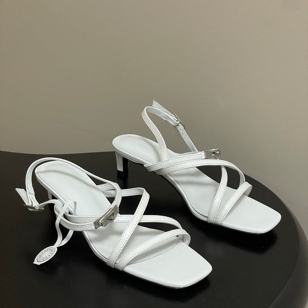 HM M  Sandal 40 White in Calfskin 593822