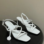 HM M  Sandal 70 White in Calfskin 593818