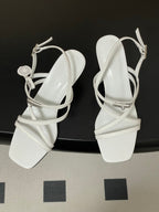 HM M  Sandal 70 White in Calfskin 593818