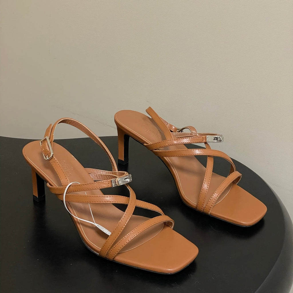 HM M  Sandal 70 Brown in Calfskin 593817