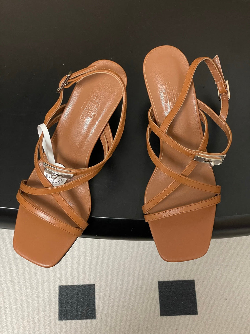 HM M  Sandal 70 Brown in Calfskin 593817