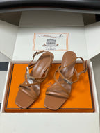 HM M  Sandal 70 Brown in Calfskin 593817