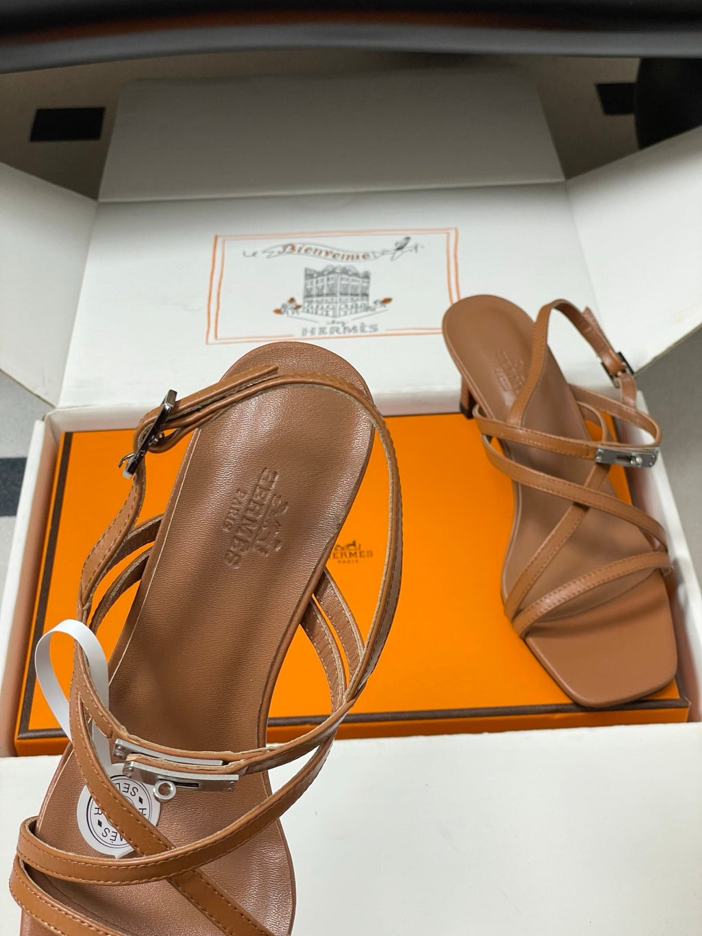 HM M  Sandal 70 Brown in Calfskin 593817
