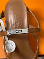 HM M  Sandal 70 Brown in Calfskin 593817