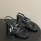 HM M  Sandal 70 Black in Calfskin 593816