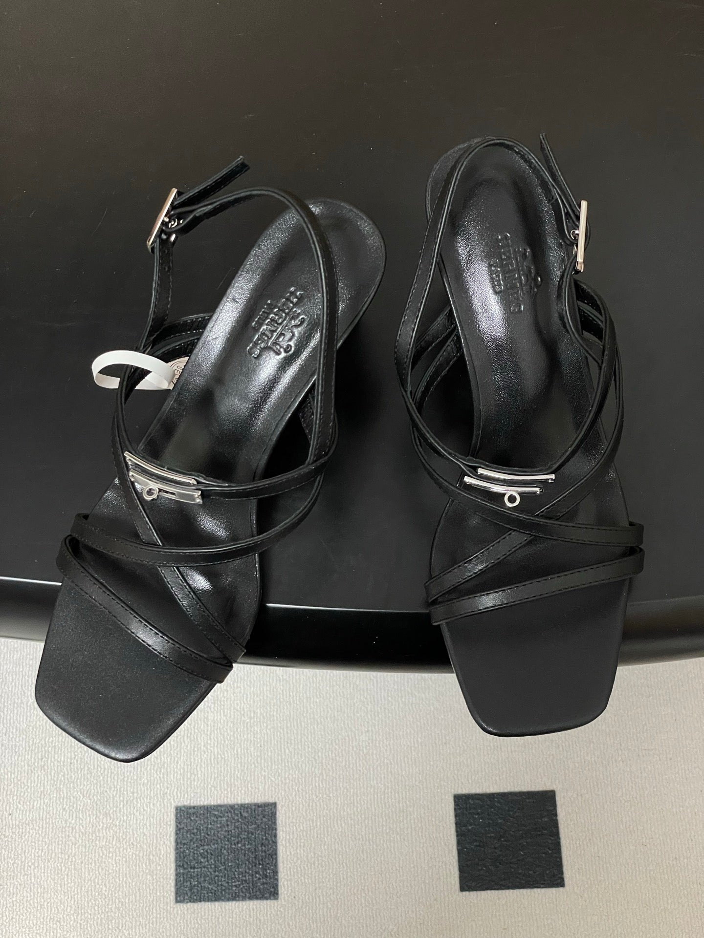HM M  Sandal 70 Black in Calfskin 593816