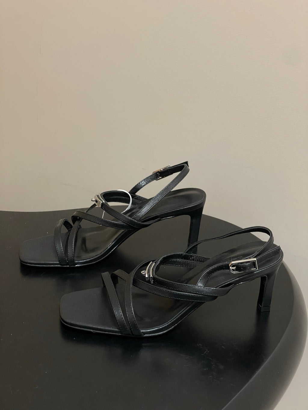 HM M  Sandal 70 Black in Calfskin 593816