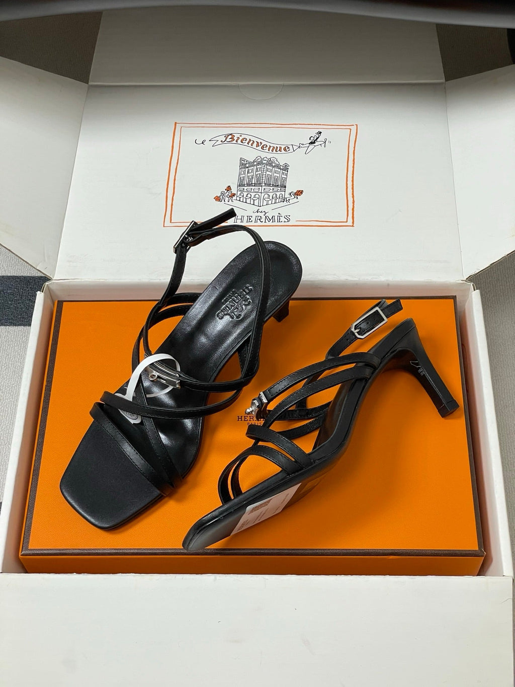 HM M  Sandal 70 Black in Calfskin 593816