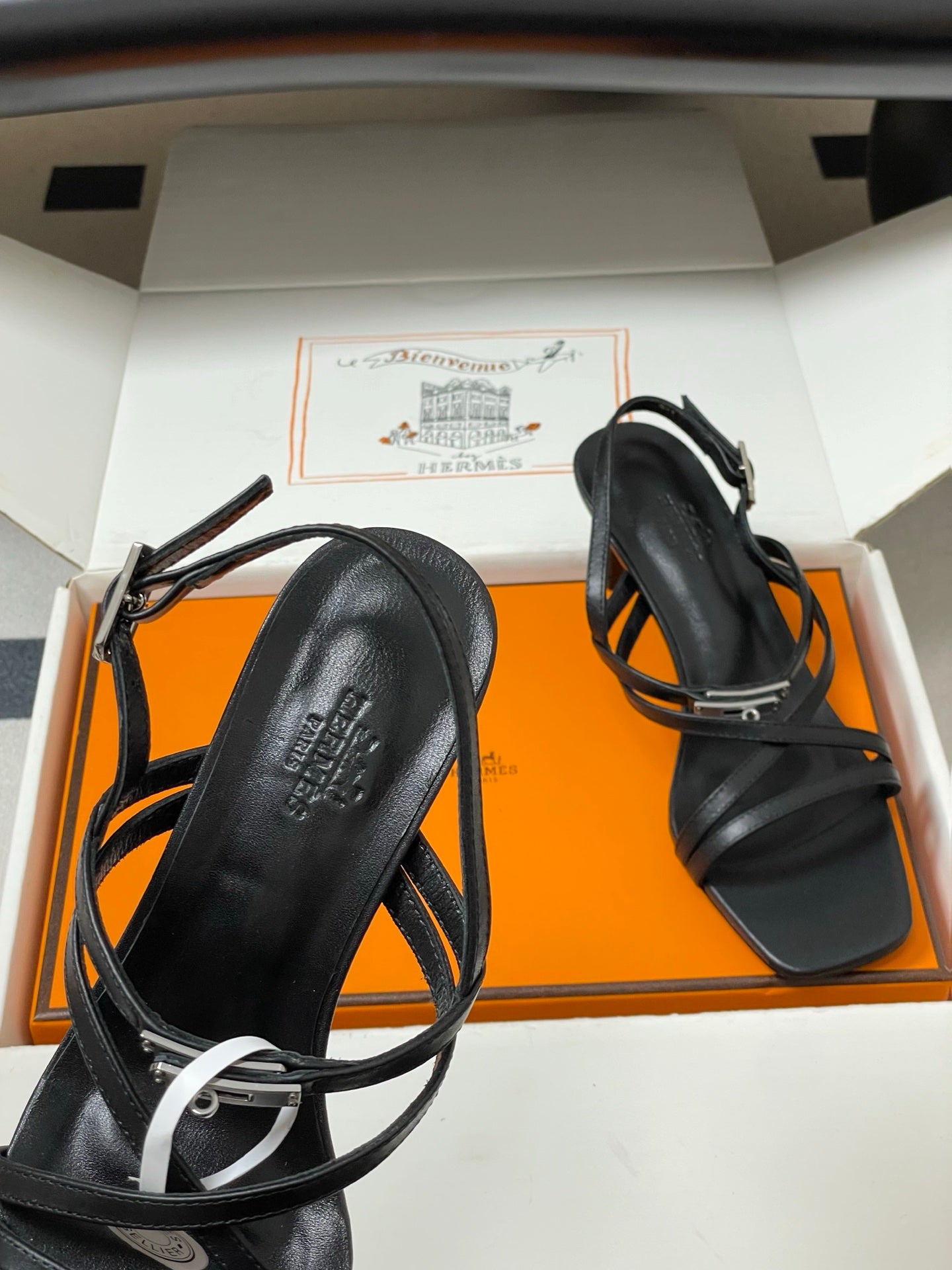 HM M  Sandal 70 Black in Calfskin 593816