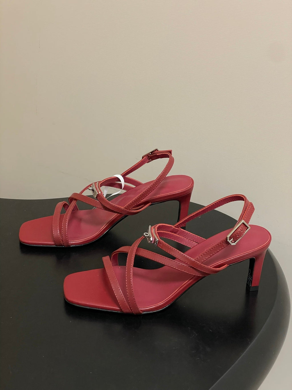 HM M  Sandal 70 Burgundy in Calfskin 593815