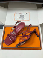 HM M  Sandal 70 Burgundy in Calfskin 593815