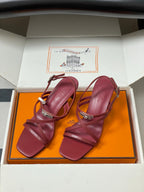 HM M  Sandal 70 Burgundy in Calfskin 593815