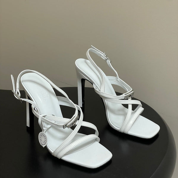 HM M  Sandal 100 White in Calfskin 593814