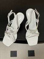 HM M  Sandal 100 White in Calfskin 593814