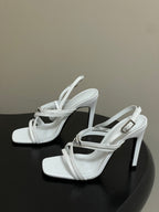 HM M  Sandal 100 White in Calfskin 593814