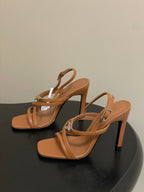 HM M  Sandal 100 Brown in Calfskin 593813