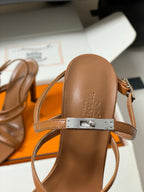 HM M  Sandal 100 Brown in Calfskin 593813