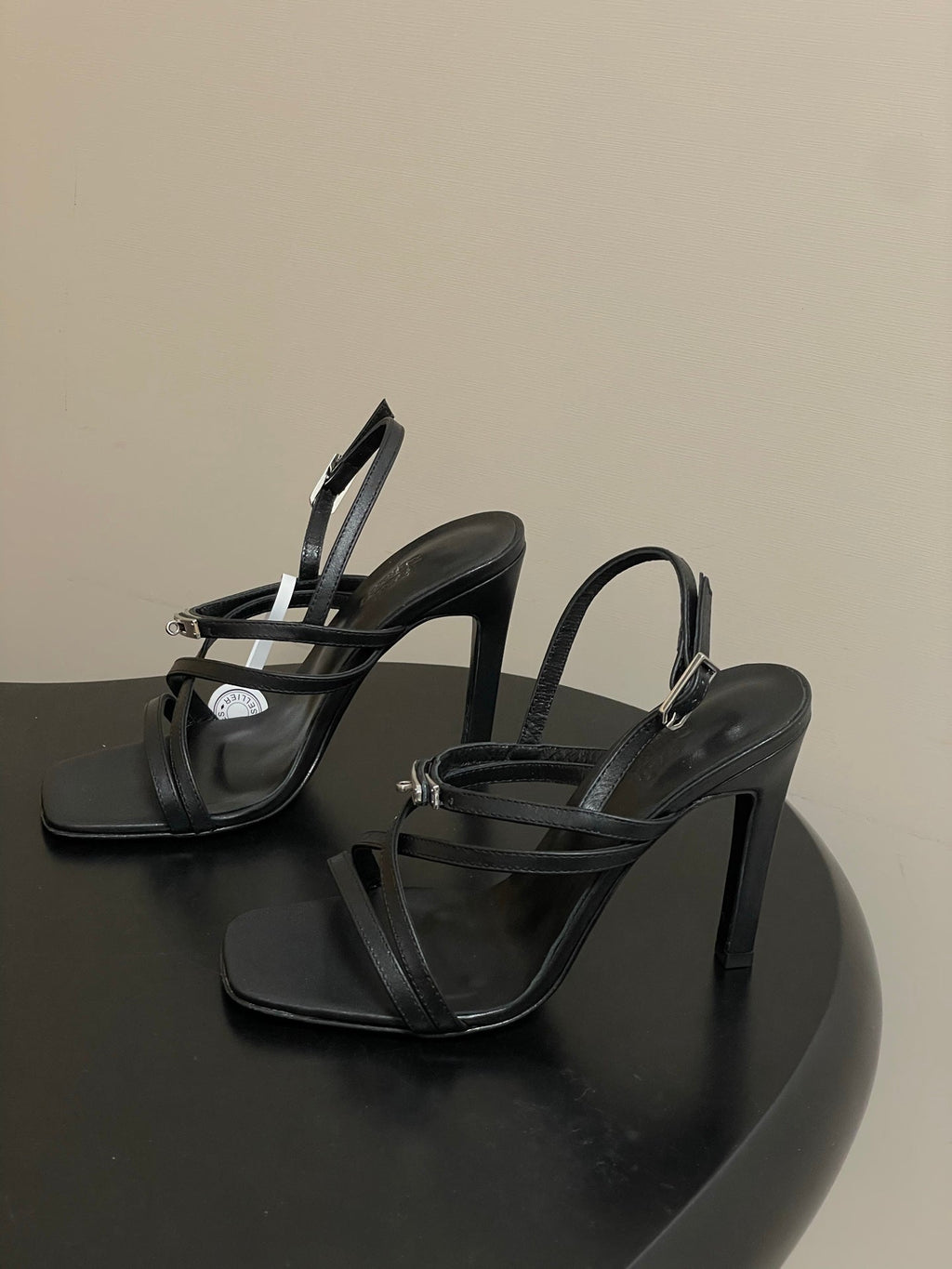 HM M  Sandal 100 Black  in Calfskin 593812